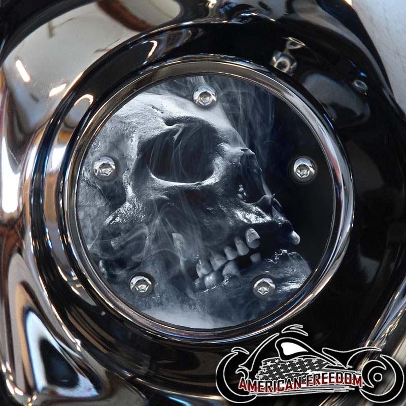 Custom Derby Cover - Reaper (B&W) [Harley Davidson Derby Cover 